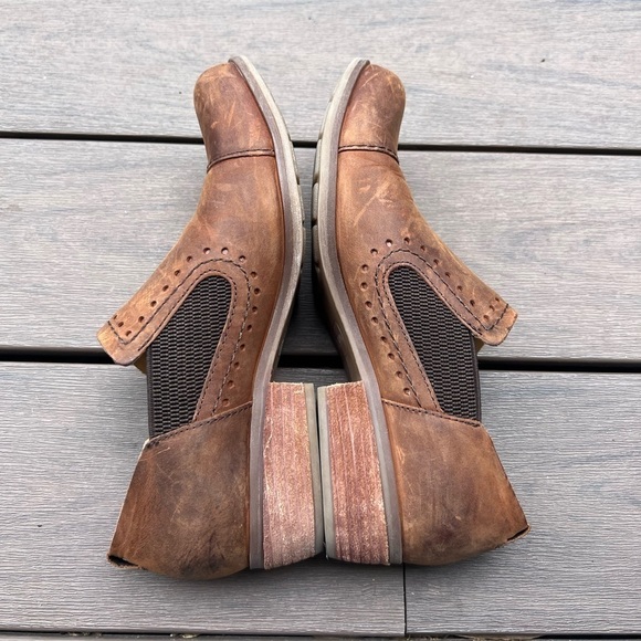 Korks by Kork-Ease Gertrude brown leather slip on heeled ankle shoes size 7.5 - Picture 7 of 13